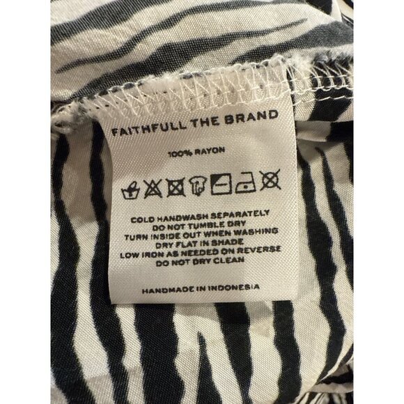 Anthropologie Faithfull The Brand Zebra Print Midi Dress Size L, Pre-Own EUC - Picture 6 of 6
